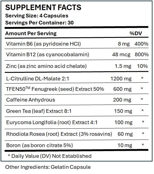 MTRX Blue Testosterone Booster