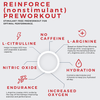 Reinforce Stimulant-Free (No Stimulant) Preworkout (Pre Workout) Fitness Supplement - from FNX Fitness in USA Infographic Image (No Caffeine, L-Arginine, Hydration, Increased Oxygen, Endurance, Nitric Oxide, L-Citrulline)