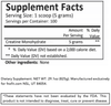 Rebuild Creatine Powder Fitness Supplement - 5g Creatine - Unflavored - from FNX Fitness in USA Supplement Facts + Nutrition Information